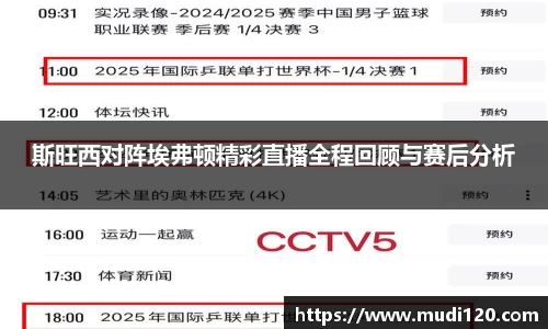 斯旺西对阵埃弗顿精彩直播全程回顾与赛后分析
